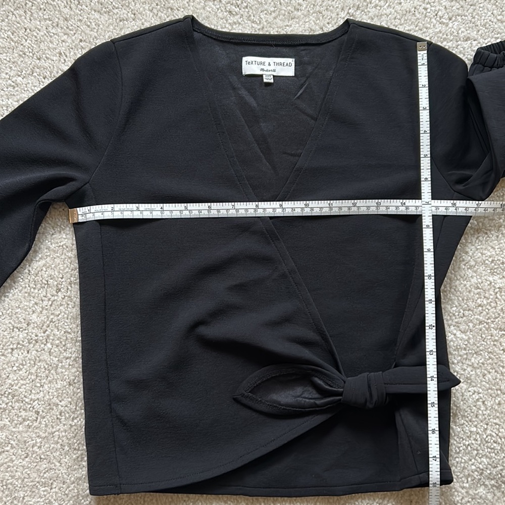 Madewell Texture & Thread Crepe “Wrap” Top - Picture 10 of 16